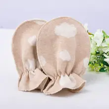 2 пары перчатка для младенца мультфильм шаблон Анти-захватывающие перчатки для новорожденных Защита лица Полный Хлопок Дышащие против царапин перчатки