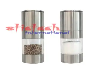 

by dhl or ems 200 pcs 2016 top quality Stainless Steel Manual Salt Pepper Mill Grinder Portable Kitchen Mill Muller Tool