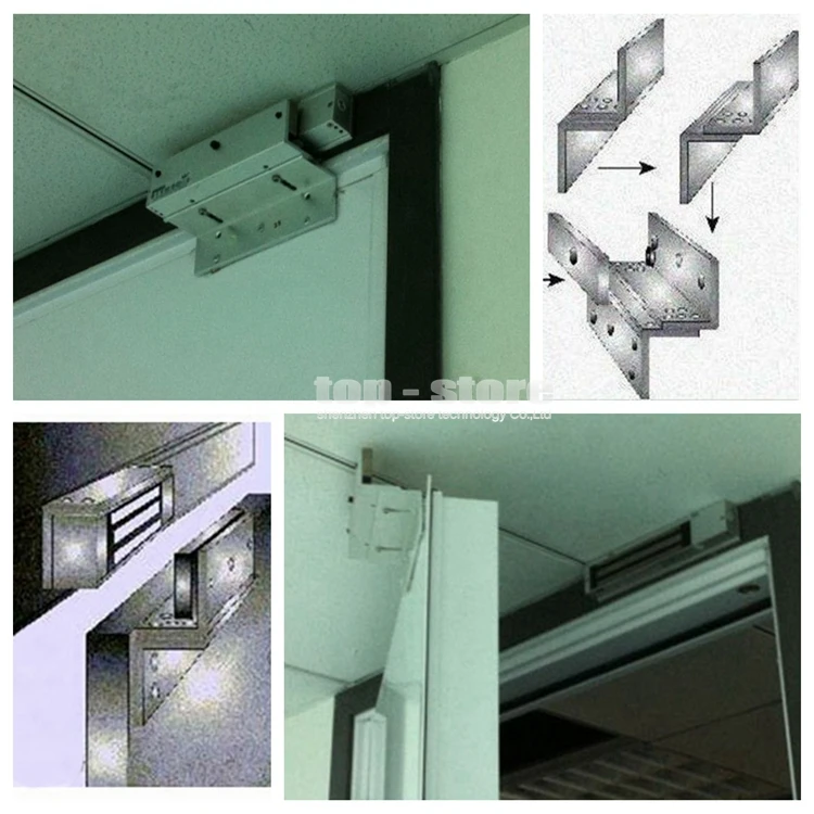 Держатель DIYSECUR ZL с электронным магнитным замком 280 кг для узких дверей/систем