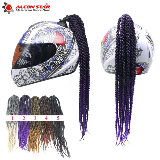 Alconstar Man Women Freestyle Motorcycle Helmet Dreadlocks Alconstar Man Women Freestyle Motorcycle Helmet Dreadlocks Decoration Punk Dirty Braid Motocross Motorbike Racing For