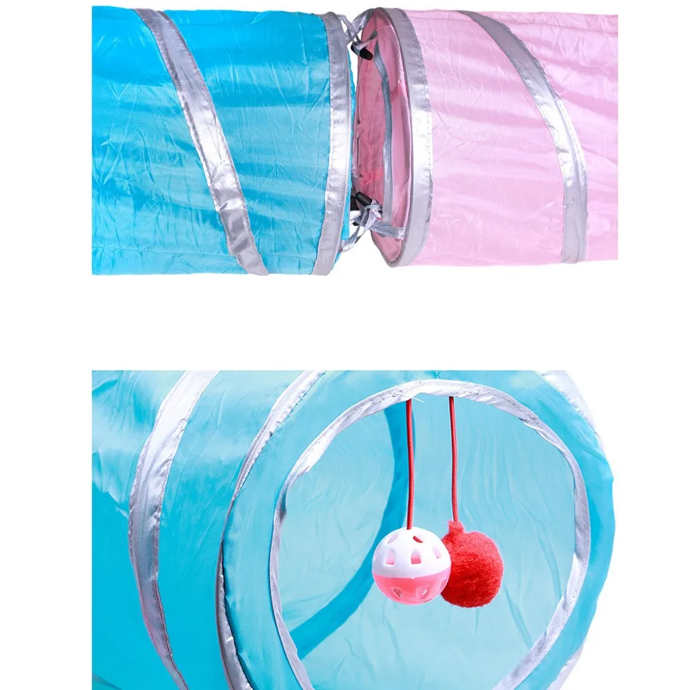 cute Pet Tunnel with Ball Cat Play Tunnel Funny Cat Long Tunnel Kitten Play Toy Collapsible Animals Tunnel 2 Holes Easy Pack cute Pet Tunnel with Ball Cat Play Tunnel Funny Cat Long Tunnel Kitten Play Toy Collapsible Animals Tunnel 2 Holes Easy Pack