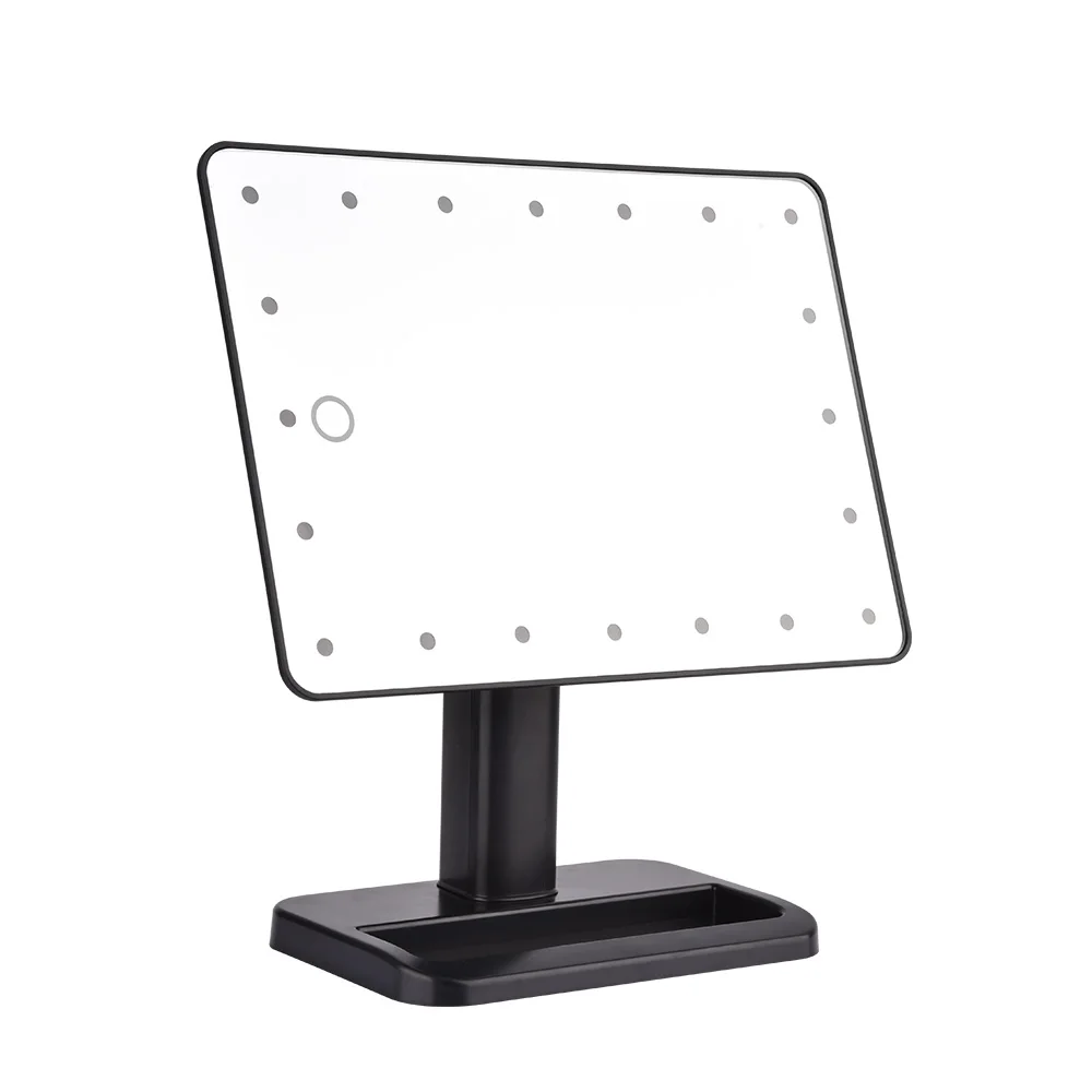 Дешево Вращающийся на 180 градусов 20 светодиодный сенсорный экран зеркало для макияжа Bluetooth динамик 10X увеличительное зеркало освещение инструмент ...