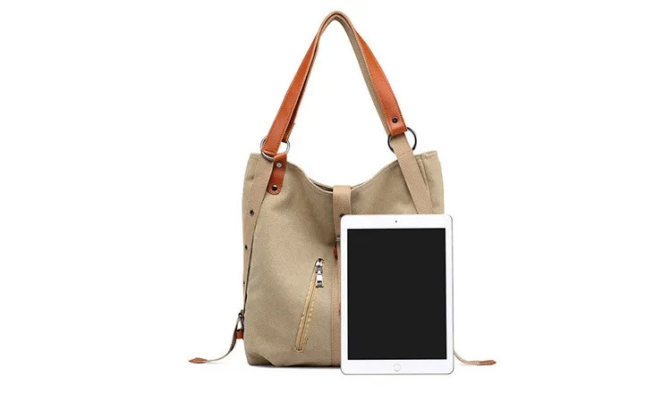 MJ Canvas Women Handbag Simple Design Tote Bag Female Large Capacity Canvas Bucket Shoulder Bag 2018 New Fashion Shopping Bags (3)