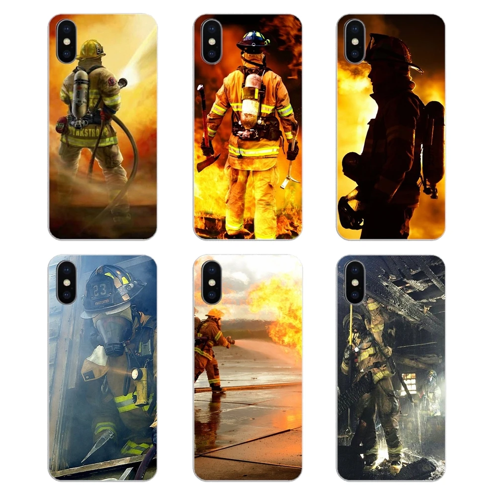 

Silicone Cases Cover For Xiaomi Mi A1 A2 5X 6X 8 lite SE Pro Max Mix 2 2S 3 Mi5 Mi5S Firefighter Heroes Fireman Fleece Panel Art