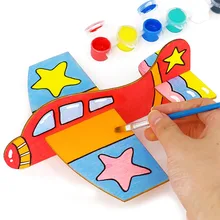 Дерево сплайсинга самолета 3D головоломка картина с самолетом граффити материалы в детском саду ребенок интеллект DIY игрушка заготовка модель