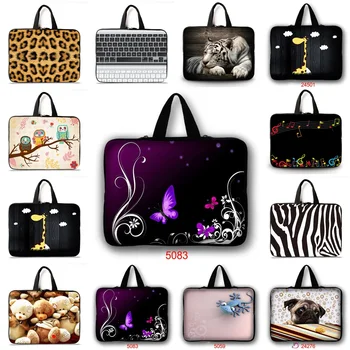 

New Fashion Sleeve Case Neoprene Cover + Hide Handle For 10 12 13 14.1 15 17 Tablet Notebook Laptop Bag 15.6 13.3 10.6 10.1 PC