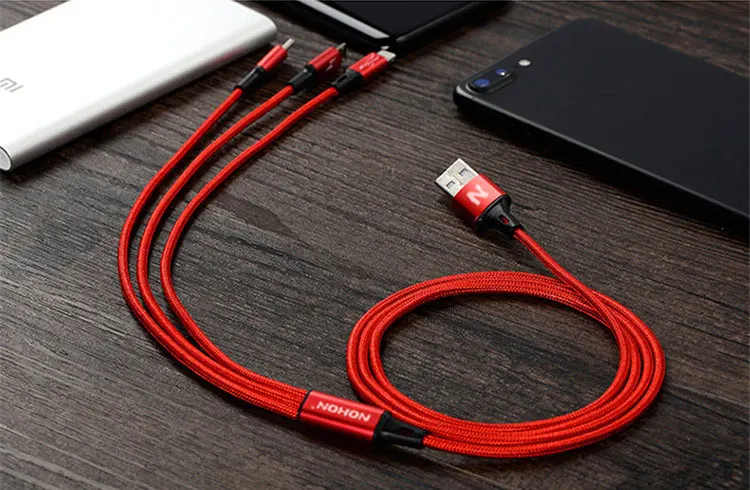 NOHON Micro type C USB кабель type-C 8pin 3 2 в 1 для iPhone 7 6 6S Plus iOS 10 9 8 Android Xiaomi LG кабель быстрое зарядное устройство кабели