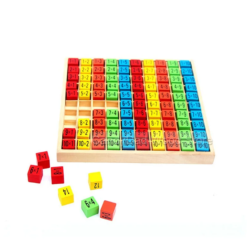 Baby wooden Toys 99 Multiplication Table Math Toy