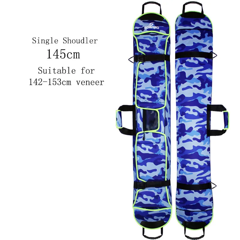 Мужская Женская Портативная сумка для катания на лыжах и сноуборде, водонепроницаемая неопреновая сумка для катания на лыжах, устойчивая к царапинам, моноборд с пластиной, защитный чехол