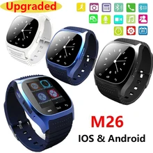 Wasserdichte Smartwatch M26 Bluetooth Smart Uhr Mit LED Alitmeter Musik-player Schrittzähler Für Apple IOS Android Smartphone
