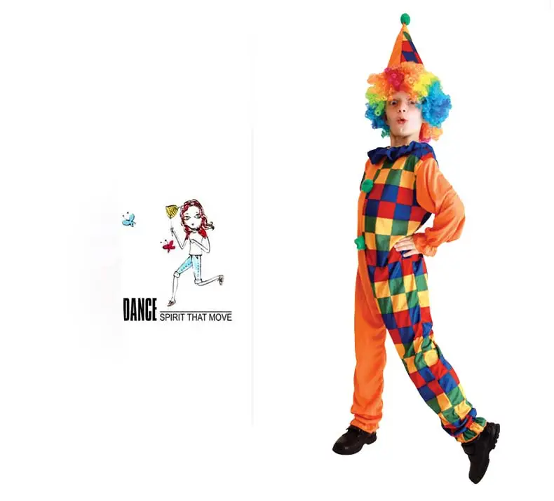 Хэллоуин маскарадные костюмы для мальчиков клоун Детские костюмы Хэллоуин клоун мальчиков Карнавальный костюм Забавный Одежда Джокер Одежда