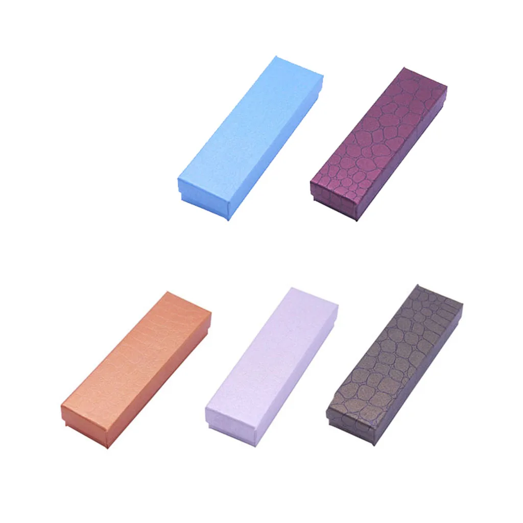 10 Piece Rectangle Cardboard Box for Necklace Bracelet Earrings Jewelry Wedding Christmas Birthday Gift Jewelry Packaging