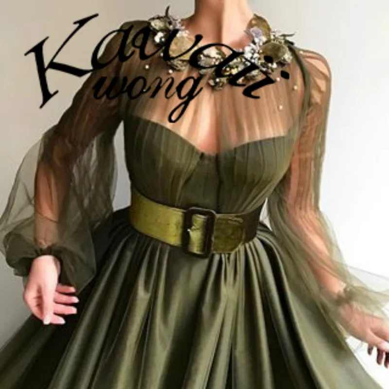 

deep green Evening dress party elegant sexy vestidos de fiesta de noche Evening dresses Evening Gown Robe de Soiree KW0102