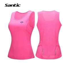 Santic женский Безрукавый велосипедный жилет для езды на велосипеде безрукавка солнцезащитный жилет для велосипеда дышащая велосипедная Джерси Одежда