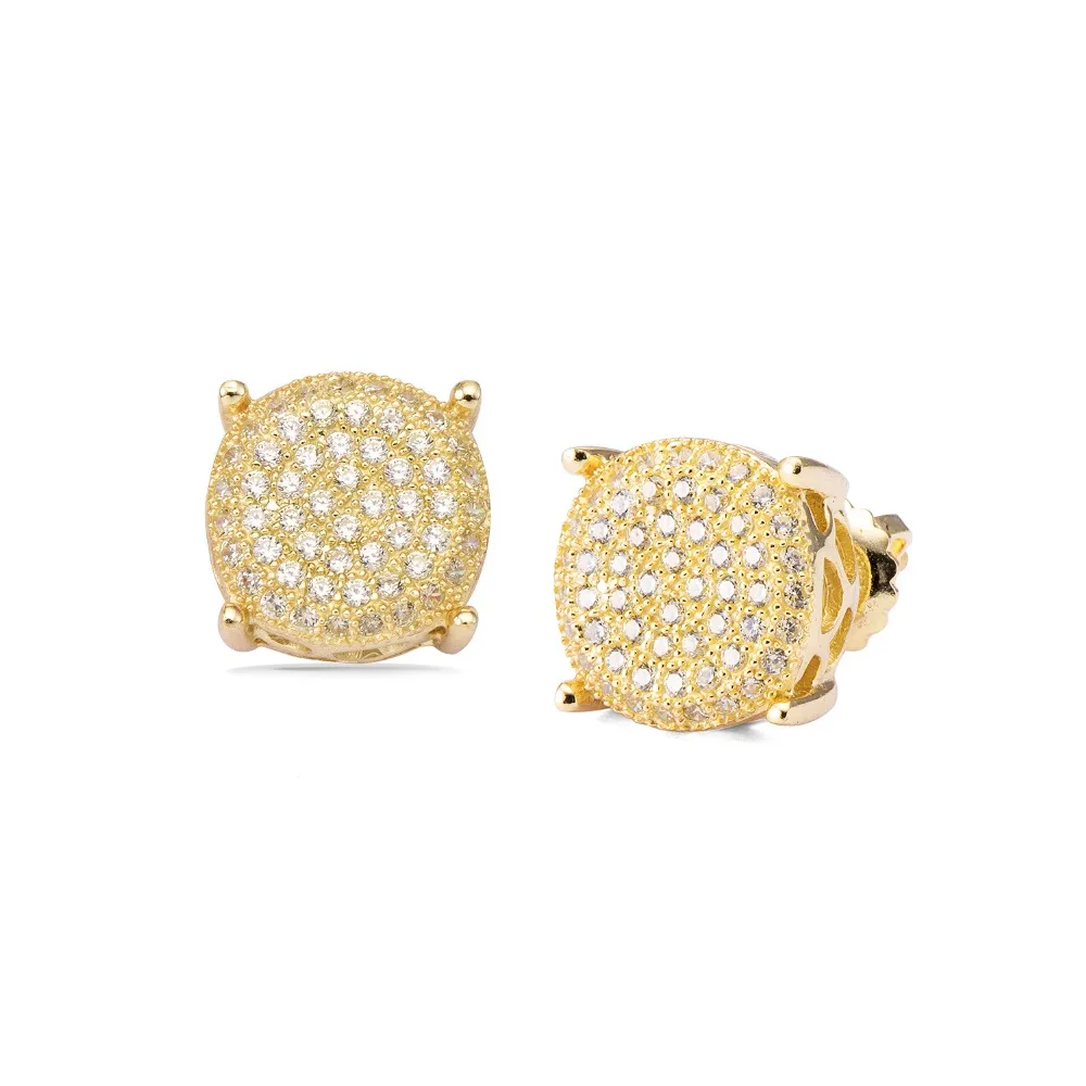 Женские серьги с родиевым покрытием модные круглые гвоздики AAA|cz stud earrings|stud