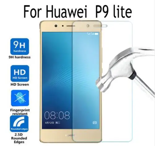 2 шт закаленное стекло для Huawei P9 lite Защитная пленка экрана P 9 P9lite Glas