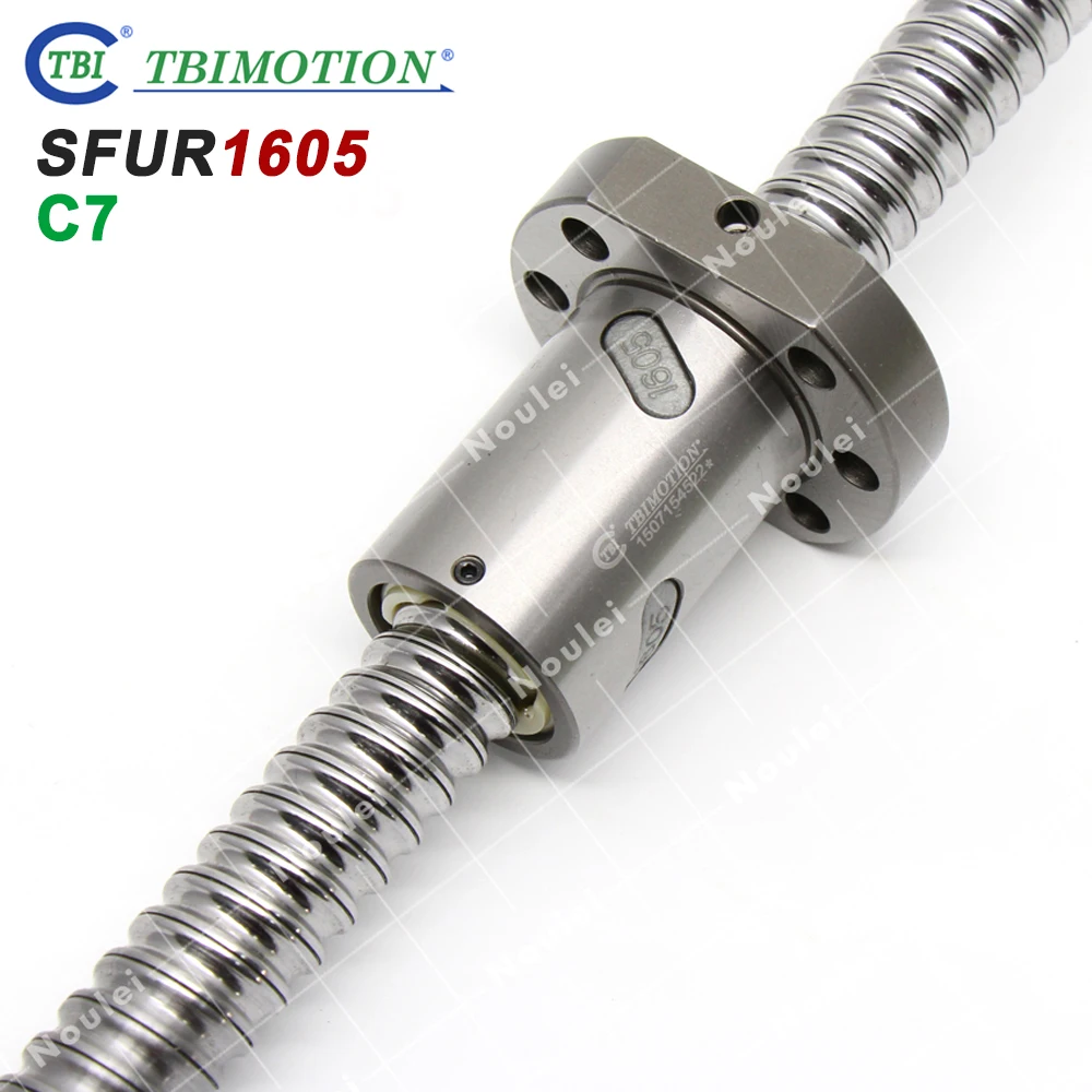 

TBI MOTION 16mm Rolled C7 Ball screw 1605 700mm 800mm with SFU1605 SFNU1605 Nut for high stability CNC Kit