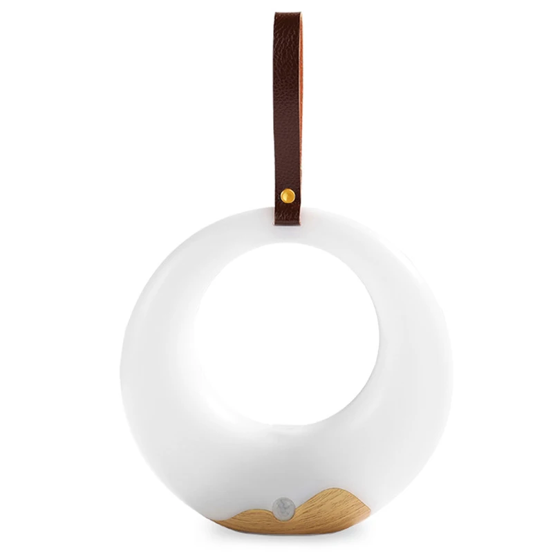 

Usb Charging Mini Moon Bud Shape Human Body Sensor Night Light Romantic Smart Table Lamp Home Decoration Lighting Light Wood G