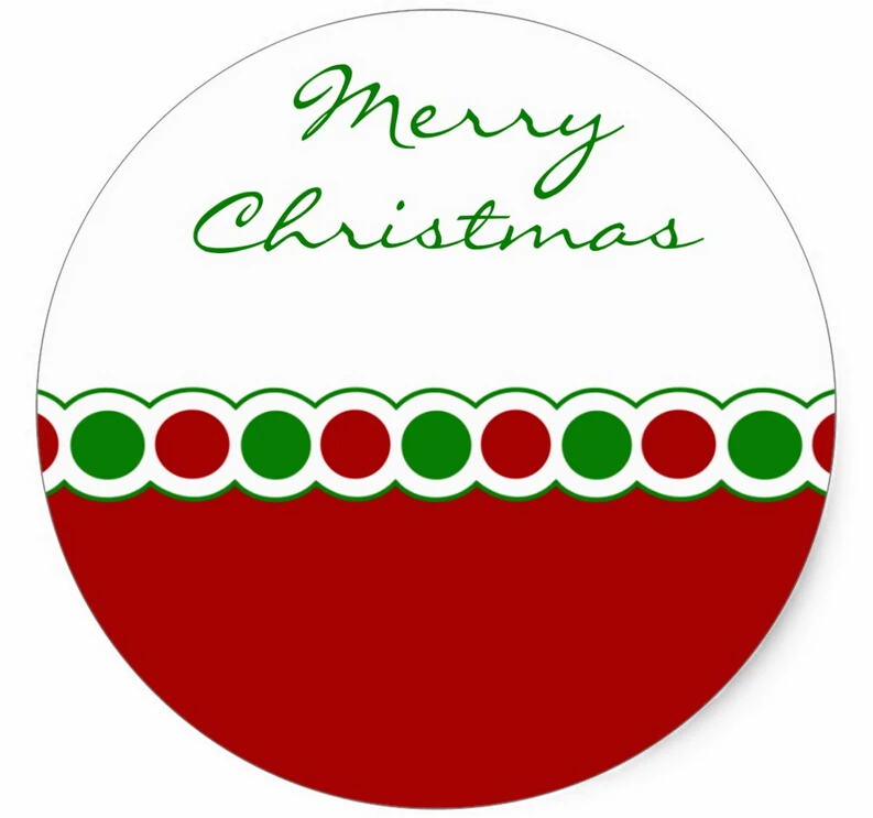 3.8 см пользовательские горошек Рождество Наклейки