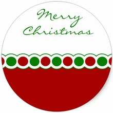 3.8 см пользовательские горошек Рождество Наклейки