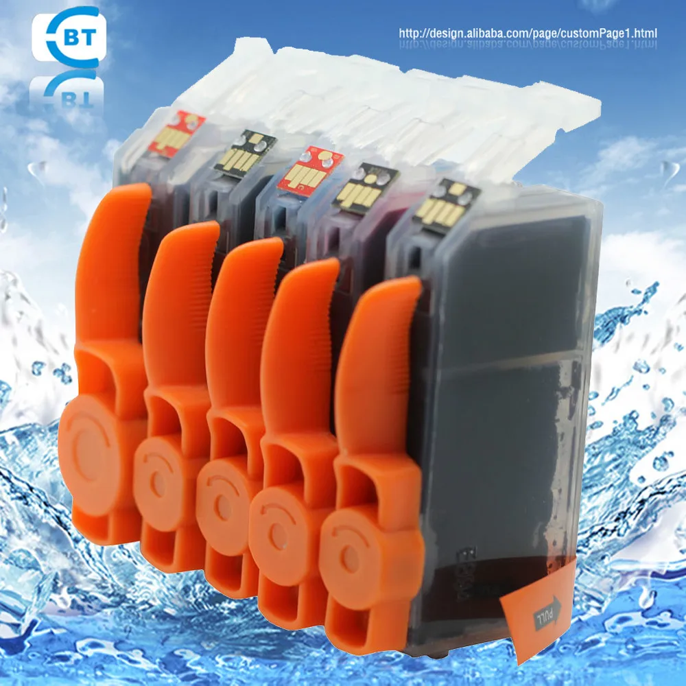 

5PCS PGI525BK CLI526BK/C/M/Y ink cartridge for CANON MG5250 MG5150 MG6150 MG8150 IP4850 IX6550 pritner cartridge