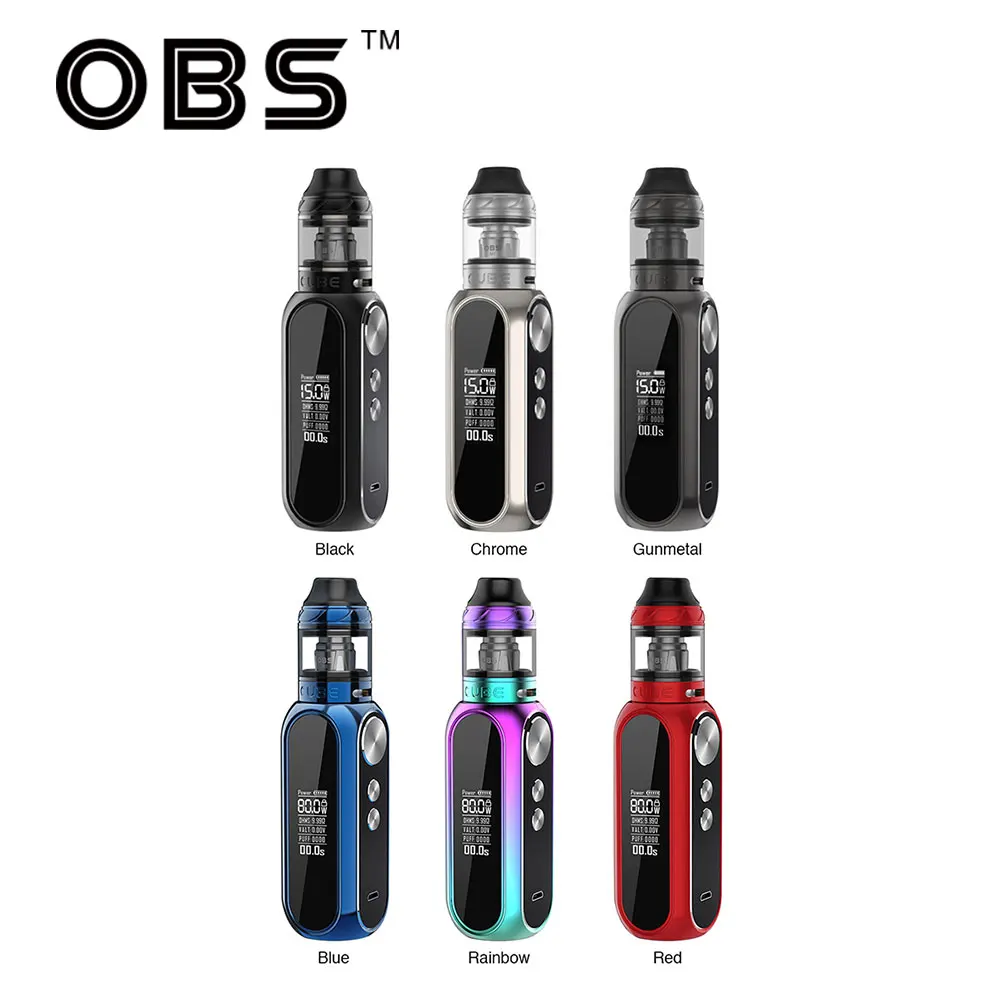 Новый оригинальный комплект OBS Cube VW 3000 мАч с 2 мл/4 мл TankcMax 80 Вт Выход и Катушка 0.2ohm