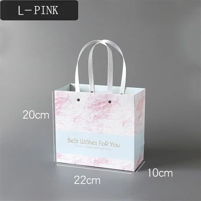 1 шт бумажный мешок с мраморным узором, ручная Подарочная сумка, свадебный подарочный мешок, бумажный пакет для дня рождения, можно настроить - Цвет: L-FEN