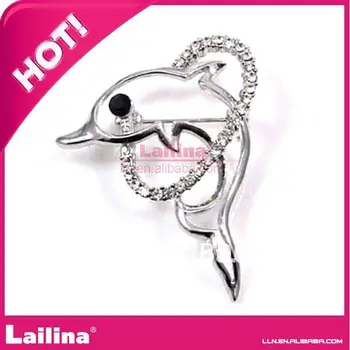 

Fashionable Dolphin Rhinestone brooches