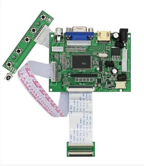 Для AT070TN90 92 94 Поддержка VGA HDMI 2AV VS TY2662 V1 LVDS TTL 50PIN плата контроллера|Экраны| |