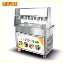 free ship CE approved 110V 220V flat pan freezing ice cream machine frying ice cream machine fried ice cream roll machine