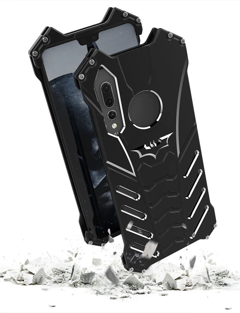 

R-Just Case For Huawei P30 Pro P30 Nova 3e 4e Case BATMAN Armor Heavy Duty Metal Aluminum Case For Huawei P20 Lite P20 Pro Cover