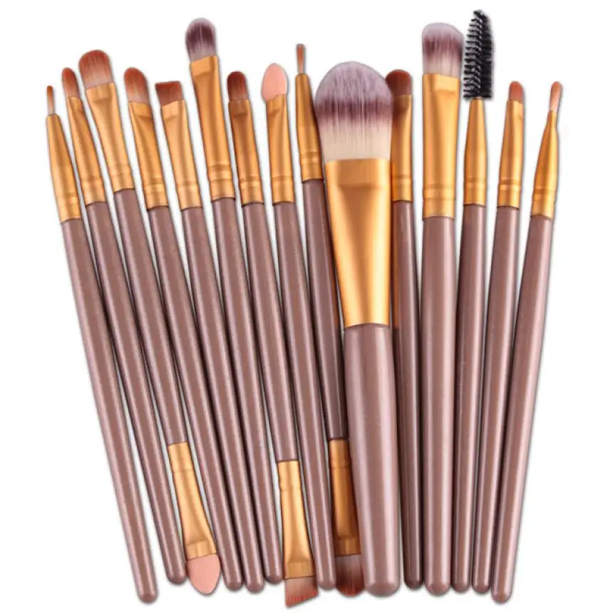 

15 pcs/Sets Eye Shadow Foundation Eyebrow Brush Lip Brush Makeup Powder Foundation Brushes Tool Aug15
