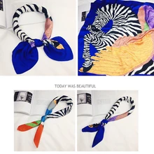 36 дизайн, модный принт, бандана, квадратный шарф для дам, модный имитация шелка, платок, женская сумка, шарф(Размер: 70*70 см