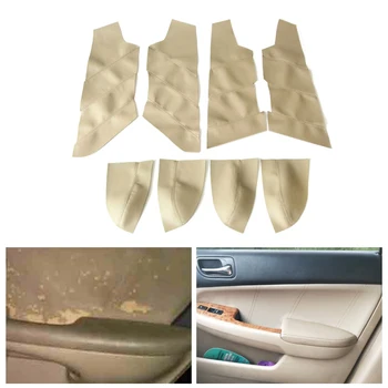 

4pcs Car Microfiber Leather Interior Door Armrest Panel Cover Protective Trim For Honda Accord 7th Gen 2003 2004 2005 2006 2007