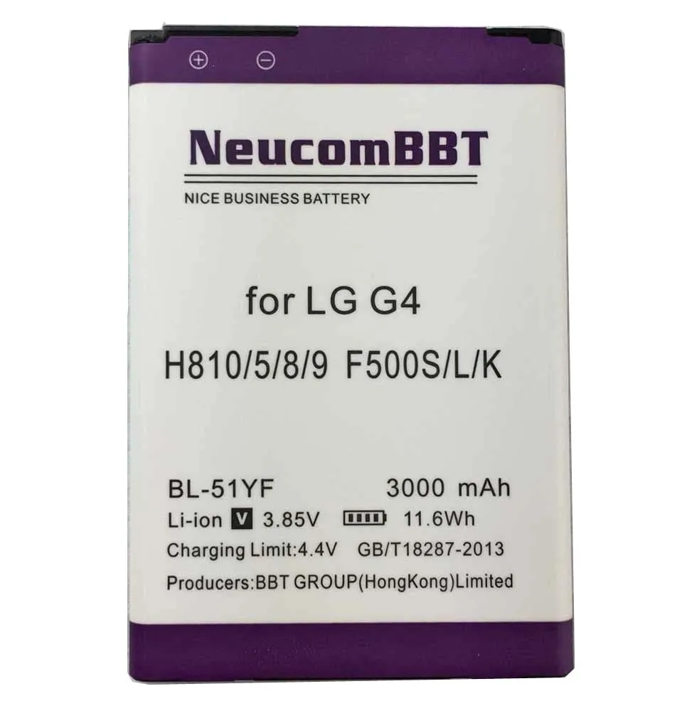 BL-51YF battery for LG G4 H818 H810 VS999 F500 F500S F500K F500L H818P H819 H815 VS986 LS991 Battery BL51YF 3000mAh NeucomBBT | Мобильные