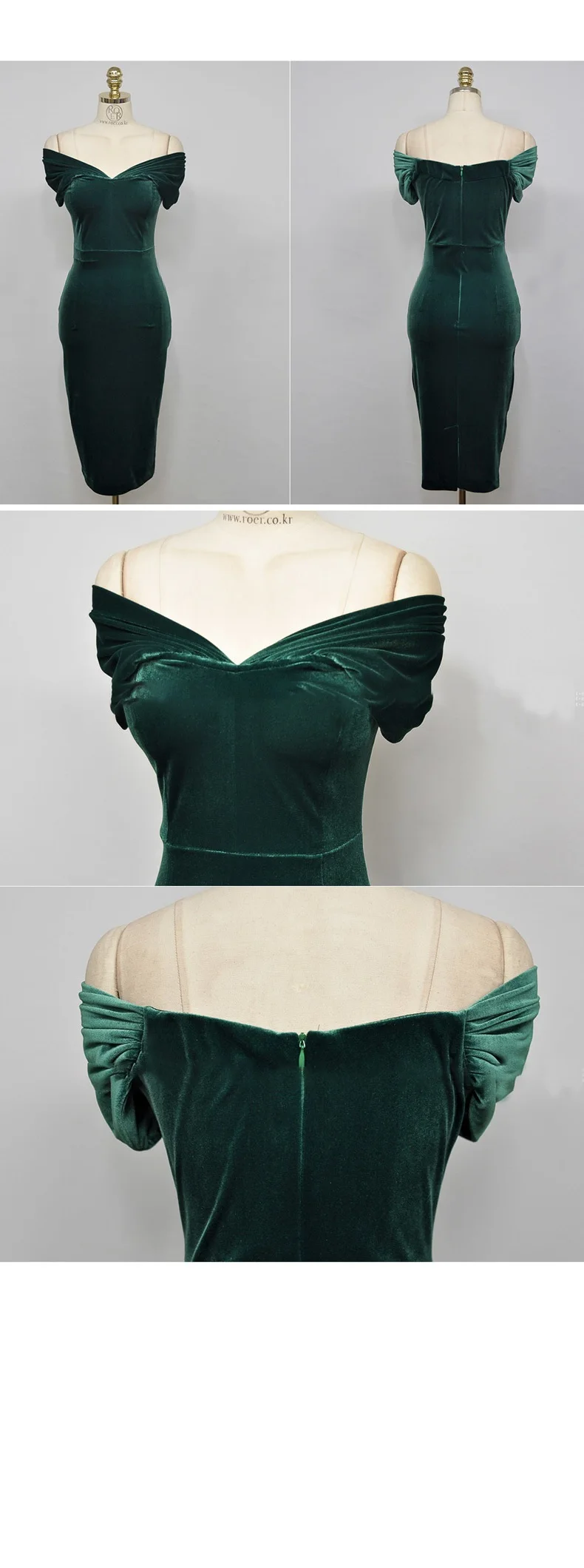 Женское платье-карандаш большого размера осеннее зеленое с коротким рукавом с вырезом лодочкой и открытыми плечами элегантное винтажное платье вельветовое платье для вечеринки