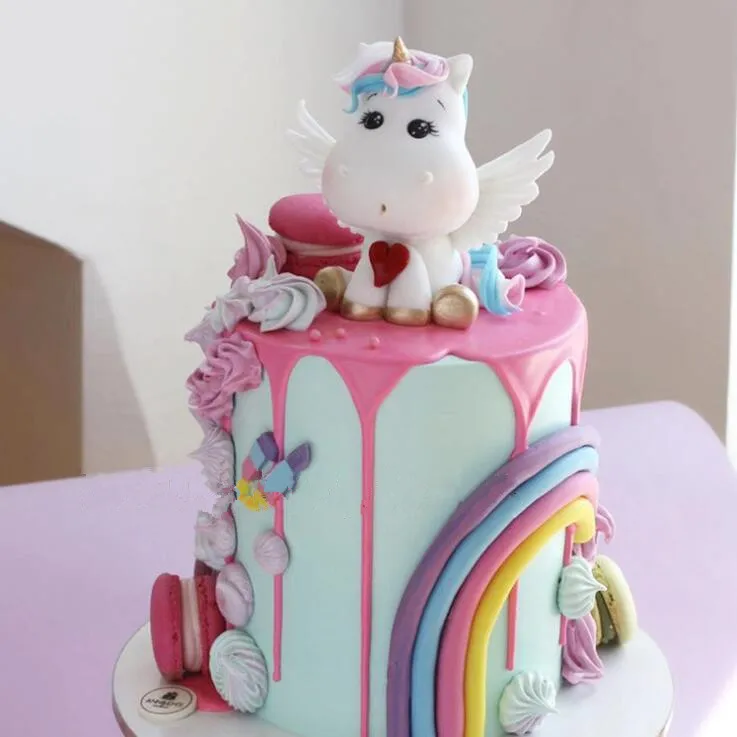 

Unicorn Cake Topper Birthday Wedding Cake Rainbow Balloon cloud cake topper Birthday Party Baking Decoration Supplies