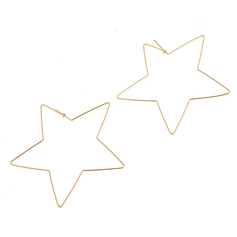 ES541-Grande-Em-Forma-de-Estrela-Brincos-Simplicidade-Fio-De-Cobre-Handmade-Brinco-para-As-Mulheres (4)