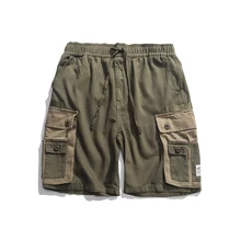 Высококачественные летние мужские повседневные шорты, модные шорты с пятью точками, мужские свободные шорты большого размера с вышивкой s-xl