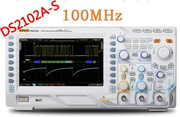 

Rigol DS2102A 100 MHz 2 Channel Digital Oscilloscope/Digital ondoscope with integrated 2 channel source