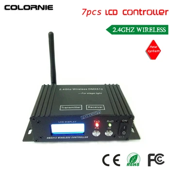 

DHL/Fedex Free Shipping 7PCS DC9-12v LCD wireless DMX512 receiver/ transmitter dmx controller