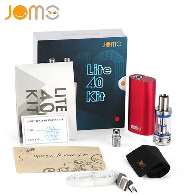 

JOMOTECH 40W Electronic Cigarette Kit 2200mah Battery Vape Box Mod 3ml Caporizer Lite 40 E-cigarette Kits With Coil Tank Jomo-02