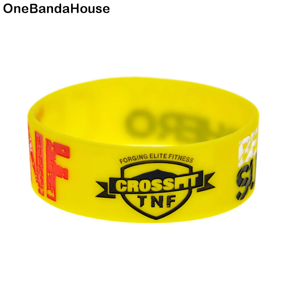 

OneBandaHouse 1PC 1 Inch Wide Crossfit be Your Own Super Hero Silicone Bracelet 3 Colors