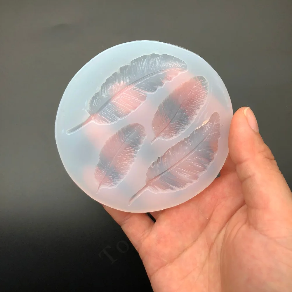 

1pcs Feather Jewelry Mold Making Pendant Silicone Resin Mold Cake DIY Crafts Tools Handmade Tool Epoxy Resin Molds