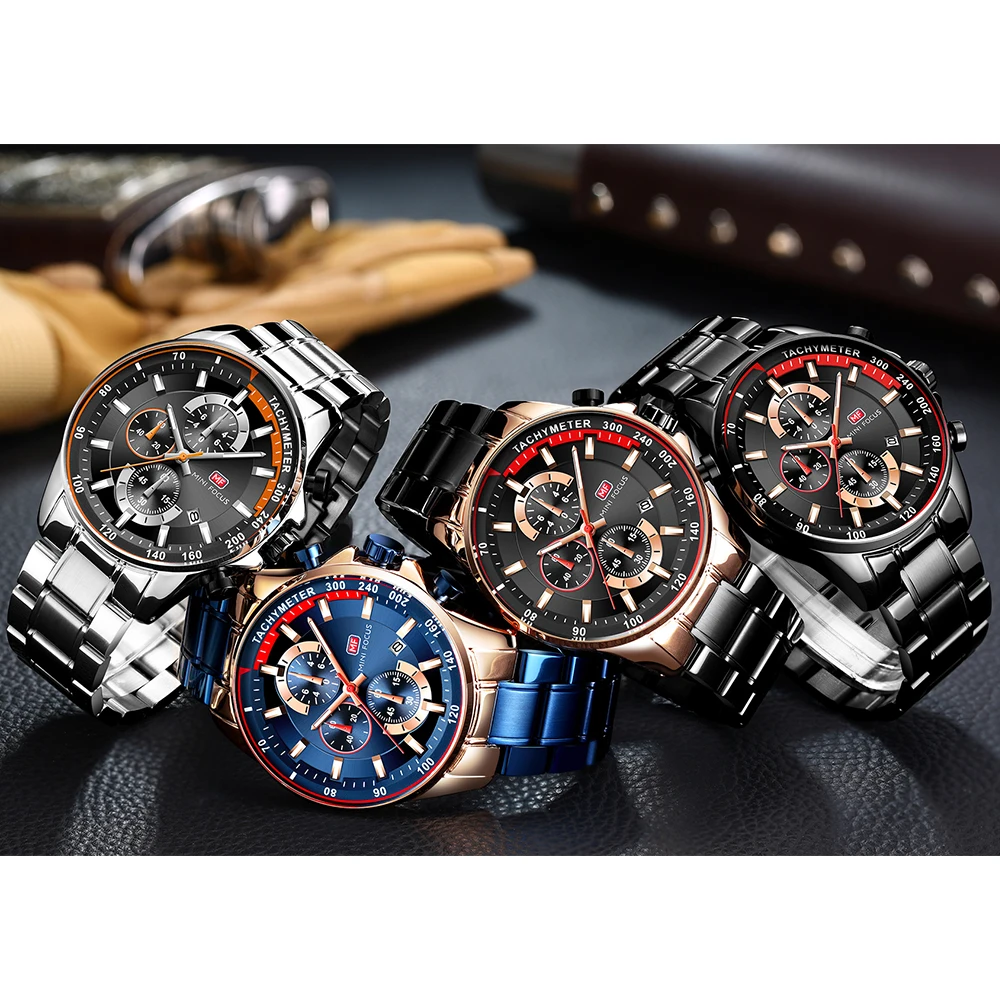 MINIFOCUS наручные часы Мужские лучший бренд роскошные известные мужские часы кварцевые часы наручные часы кварцевые часы Relogio Masculino MF0218G. 04