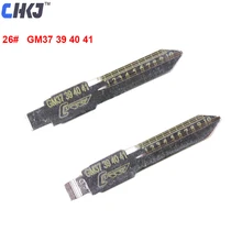 CHKJ 10 шт./лот гравировкой линии пустой ключ для 2 в 1 Лиши GM 37 Размеры 39-40 41 нет. 26 для Buick Chevrolet Oldsmobile Pontiac Hummer