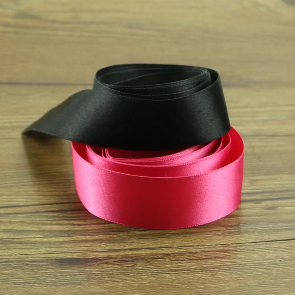 5 yard /lot silk satin spun polyester ribbon sewn wedding hand woven