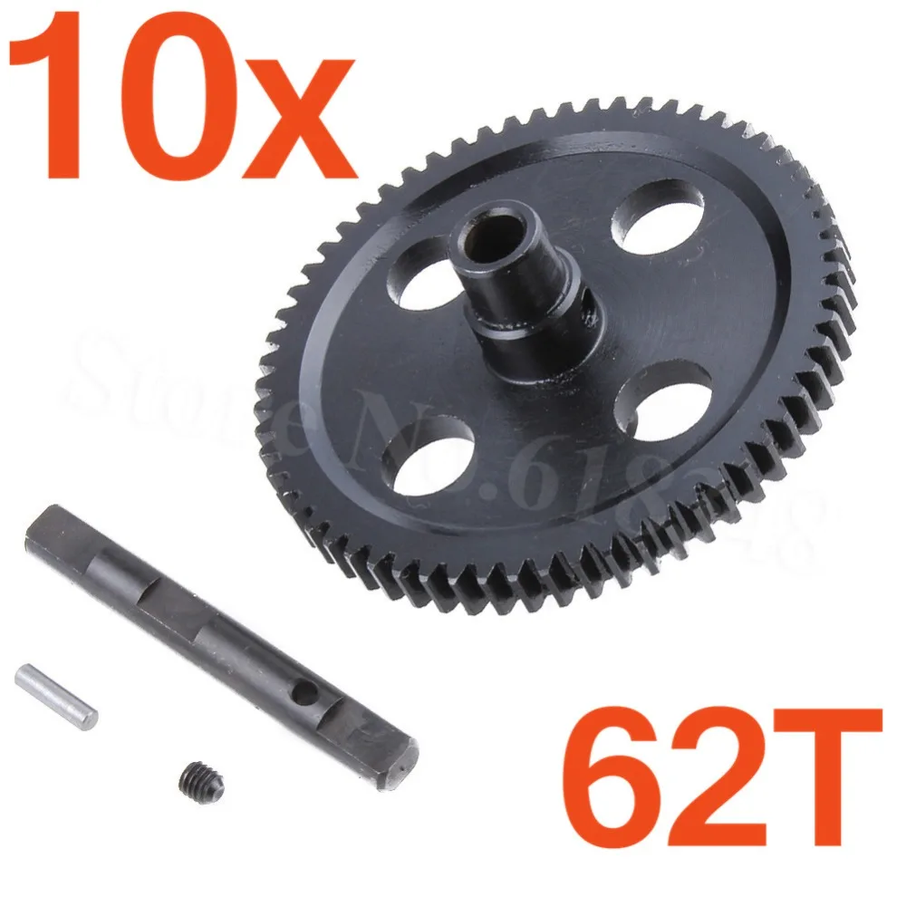 10 шт. Металлическая Цилиндрическая Шестерня 62T Редуктор 0015 для WLtoys 12428 12423 1/12 RC автомобиль гусеничный короткий ход грузовик запчасти для обновления