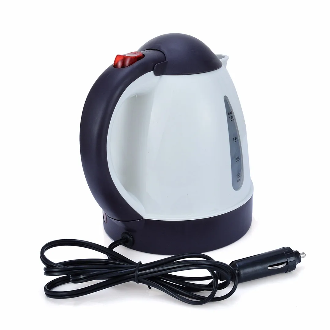 For Car Boat Camping Motorhome 1pc 1000ml Car Portable 12V Auto Tea Coffee Water Electric Heater Travel Kettle Kit Mayitr