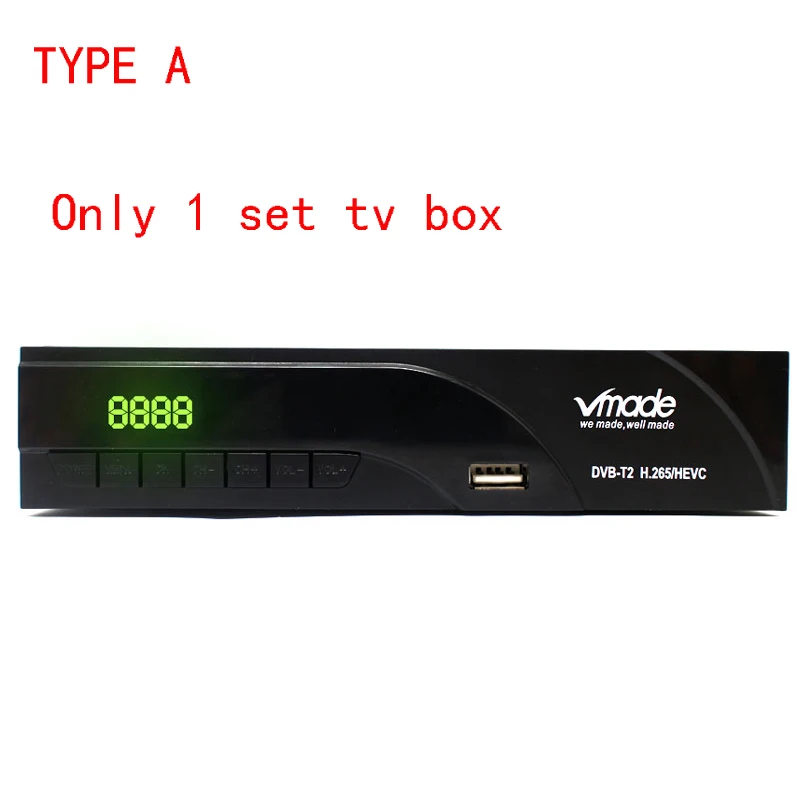 H265 DVB-T2 цифровой вещательный ТВ приставка Dvb T2 эфирный цифровой ТВ приемник с HDMI Scart Dolby Ac3 H.265 Youtube - Цвет: TYPE A Only tv box